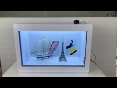 3D-Display Transparente Vitrine TLCD Touchscreen Totem-Signage