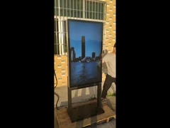 Outdoor QLED Digital Signage optisch verklebter Wandhalterung Touchscreen Werbe-Player